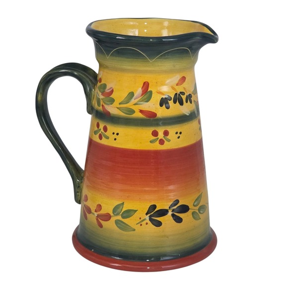 Tabletops Gallery La Province Other - Tabletops Gallery La Province Hand Painted Hand‎ Crafted Ceramic Pitcher 80oz